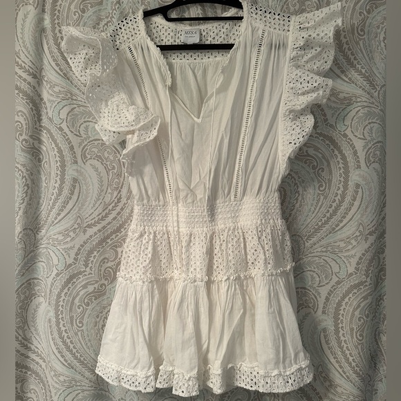 Misa Los Angeles Dresses & Skirts - MISA Los Angeles Eyelet Trimmed Dress